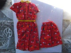 barbie mattel red dress skirt